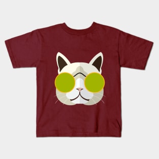 Cute Cat Face Mask Kids T-Shirt